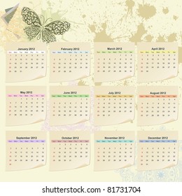 Calendar for 2012