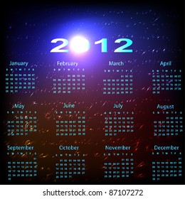 Calendar for 2012