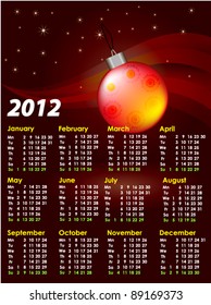 Calendar for 2012