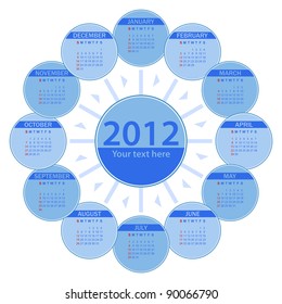 calendar for 2012