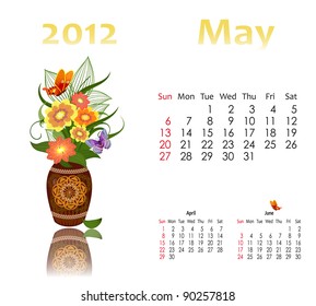 calendar 2012 with baskets