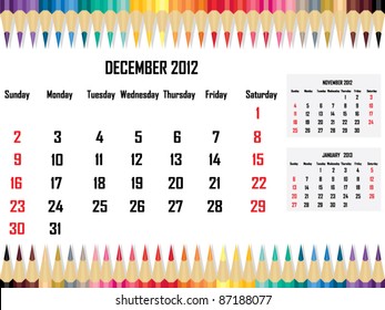 Calendar 2012 December