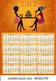 Calendar 2012 hot tea and cake