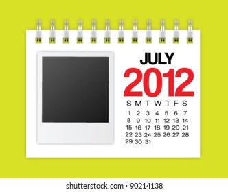 Calendar 2012 July Vector