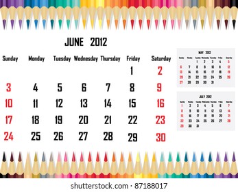 Calendar 2012 June