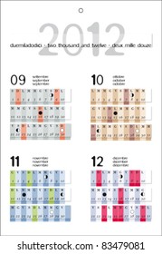 calendar 2012 september-december