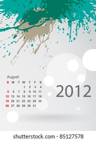Calendar 2012 splashes of colour, August