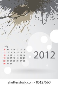 Calendar 2012 splashes of colour, July