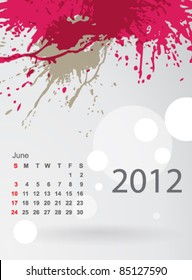 Calendar 2012 splashes of colour, June