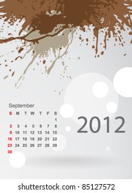 Calendar 2012 splashes of colour, September