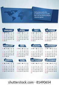 Calendar for 2012 vector