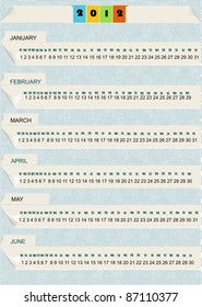 calendar 2012 vector illustration