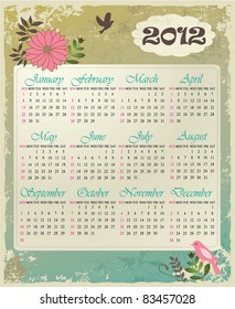 Kalender 2012 in Vintage-Design