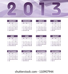Calendar for 2013.