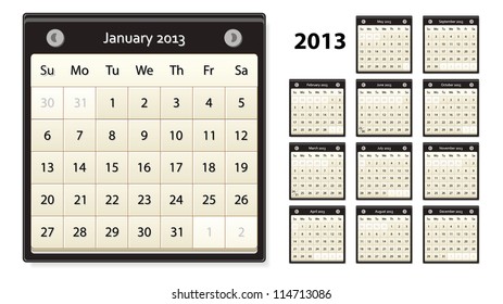 calendar 2013