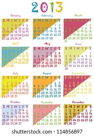 Calendar for 2013