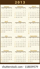 Calendar for 2013