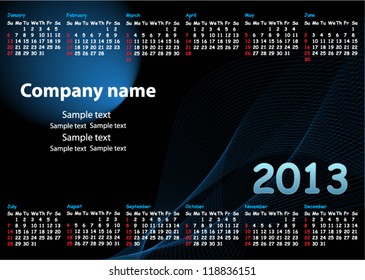 Calendar for 2013