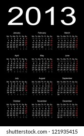 calendar 2013