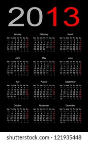 calendar 2013