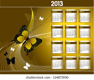 Calendar for 2013.