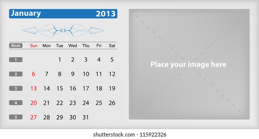 Calendar 2013 january