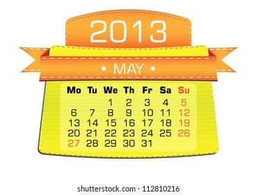 Calendar 2013 on the abstract banner