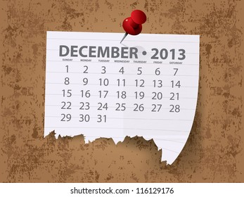 Calendar for 2013 vector