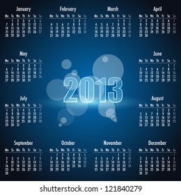 Calendar 2013. Vector illustrations