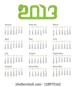 Calendar 2013 year
