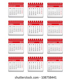 Calendar for 2013 year, vector eps10 illustration