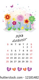 Calendar 2013-August