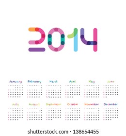 calendar for 2014