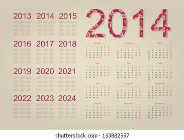 calendar 2014