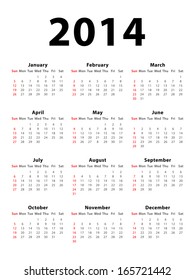 Calendar 2014