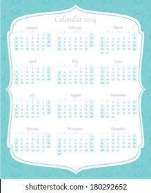 Calendar 2014 Aqua