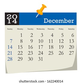 calendar 2014 december