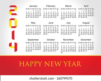 Calendar 2014 (EPS 10)