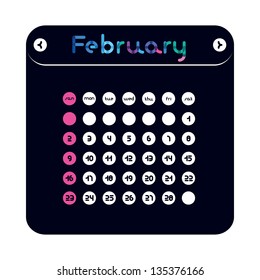 calendar for 2014 February