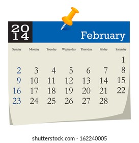 calendar 2014 february