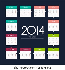 Calendar 2014 - flat design