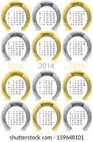 Calendar 2014. Calendar for good luck!