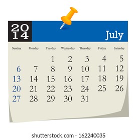 calendar 2014 july