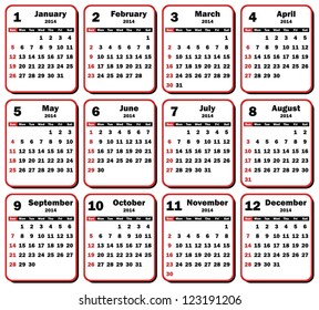 Calendar 2014 (Notes Dairy)