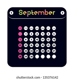 calendar for 2014 September