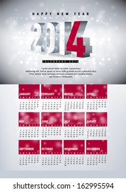 Calendar 2014. Vector.