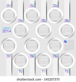 calendar 2014 year circle minimal