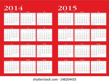 Calendar 2014-2015 in english