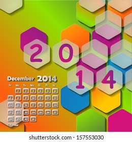 Calendar for 2014.December