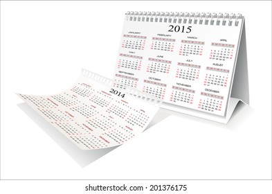 calendar 2015, 2014 out